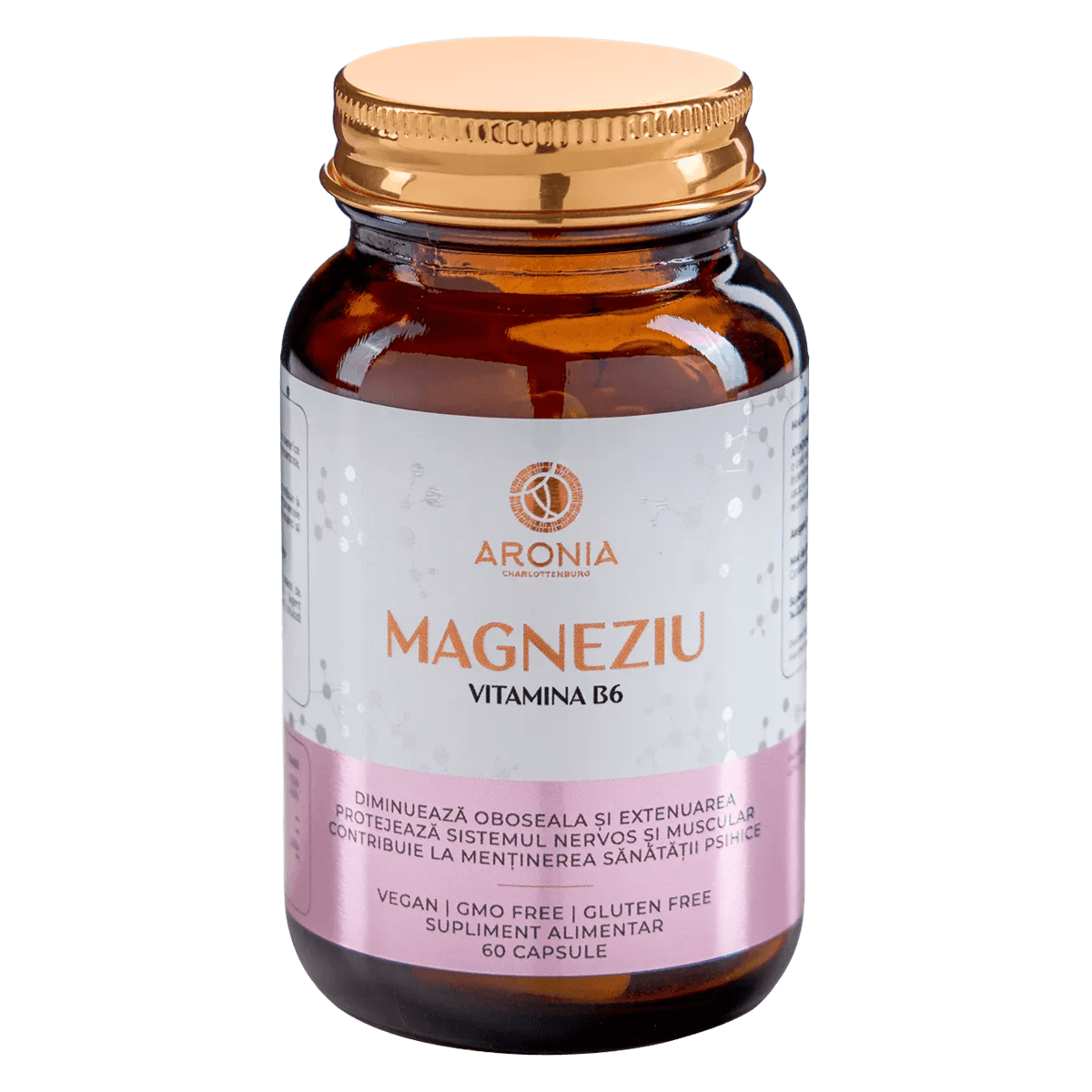 Magneziu 375mg cu Vitamina B6 — 60 capsule