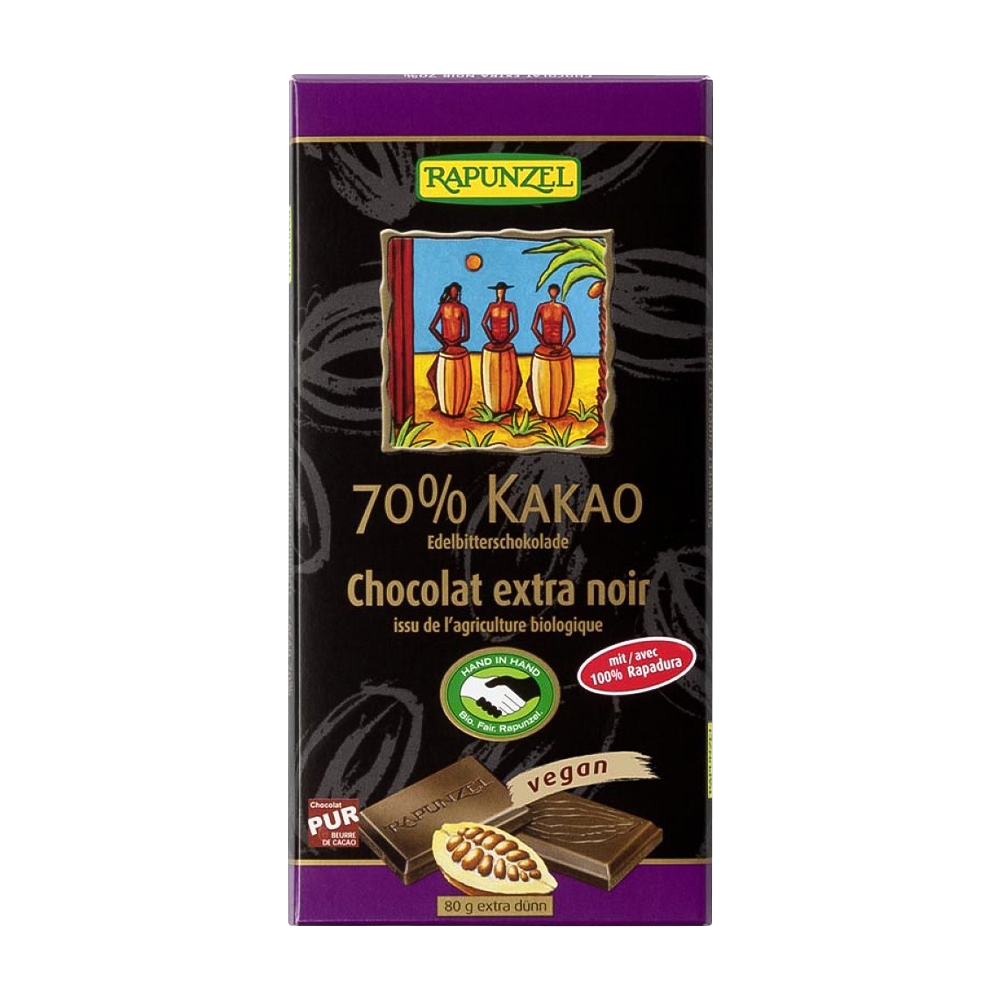 CIOCOLATĂ AMĂRUIE BIO VEGAN cu 70% cacao